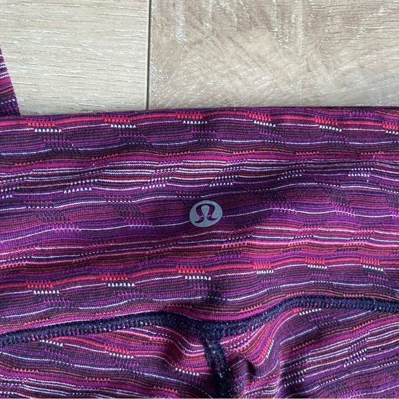 Lululemon Wunder Under Pant III Space Dye Twist Regal Plum Alarming size 6 - Picture 7 of 9